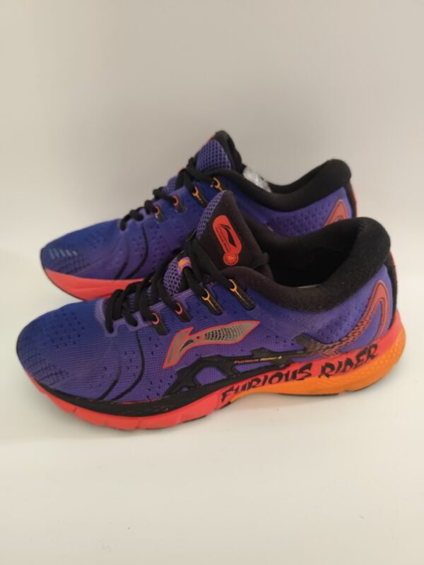 Li-Ning Furious Rider Blue and Orange Sneakers - Size 44.5 - Image 2