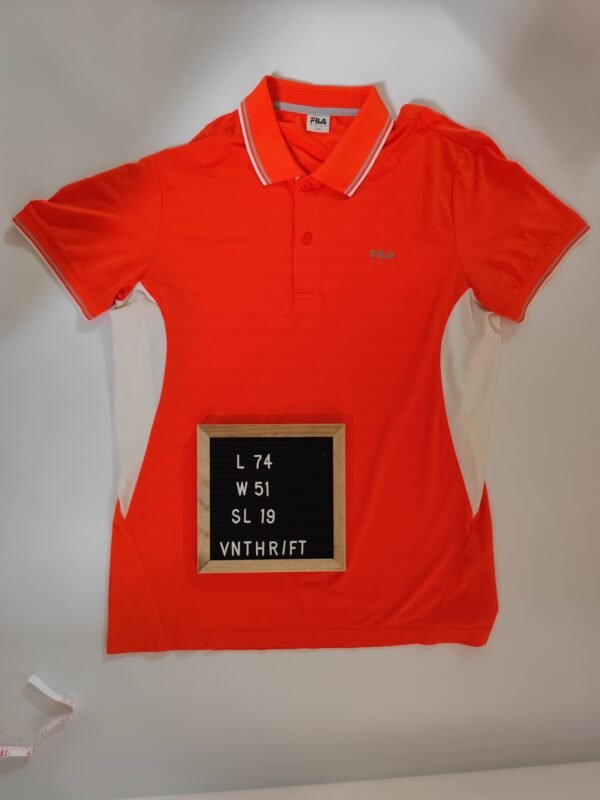 Asics Sport Short Sleeve - L, Orange - L: 68 - W: 56 - SL:26 - Image 2