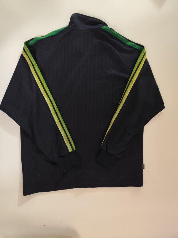 adidas Neon Striped Tracktop Jacket VTG 2000s - Small, Black - Image 3