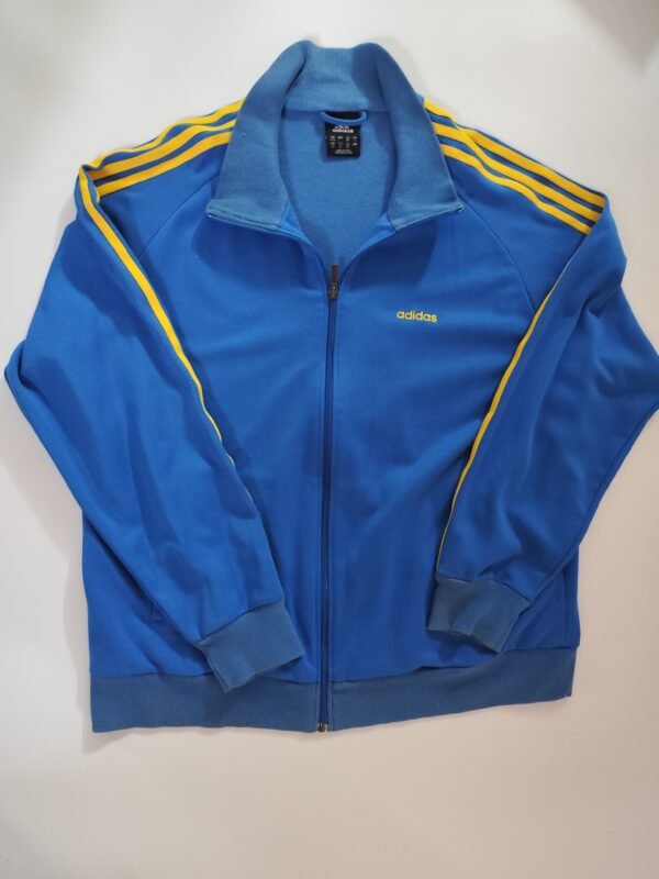 ★90s★ Adidas Track Jacket, Embroidered Logo - UK 42/44, Blue