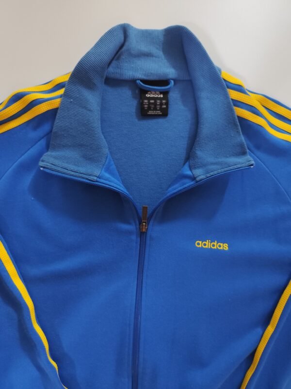 ★90s★ Adidas Track Jacket, Embroidered Logo - UK 42/44, Blue - Image 6
