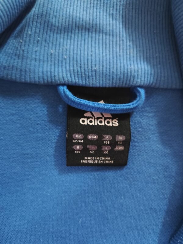 ★90s★ Adidas Track Jacket, Embroidered Logo - UK 42/44, Blue - Image 5