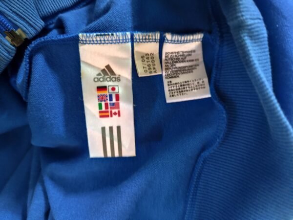 ★90s★ Adidas Track Jacket, Embroidered Logo - UK 42/44, Blue - Image 4