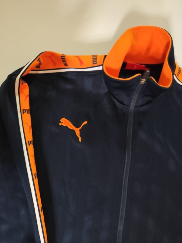 Puma Jersey Jacket - Small-Medium, Black & Orange - Image 3
