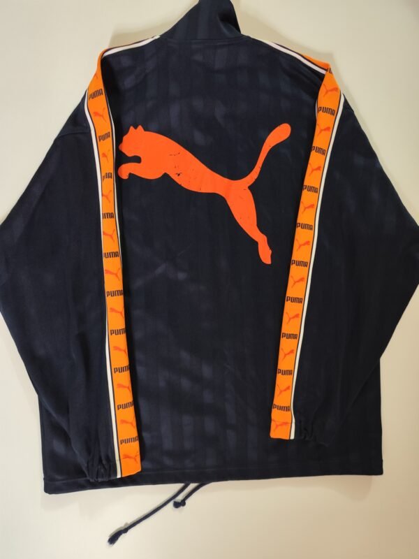 Puma Jersey Jacket - Small-Medium, Black & Orange - Image 4