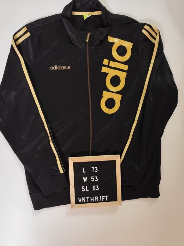 adidas Neo Label Track Jacket - Large, Black & Gold - Image 2