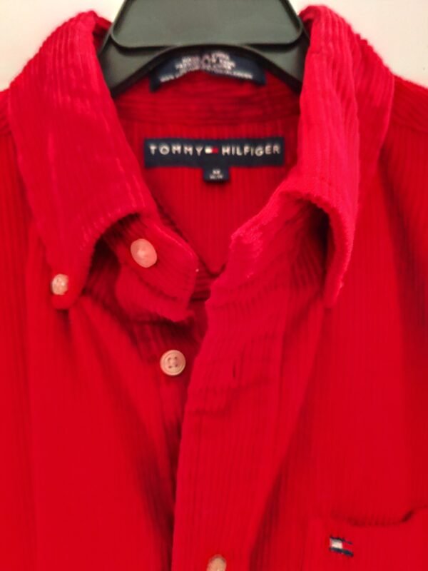 Tommy Hilfiger Suede Long Sleeve - M, Red - L: 70 - W: 58 - SL:63 - Image 2