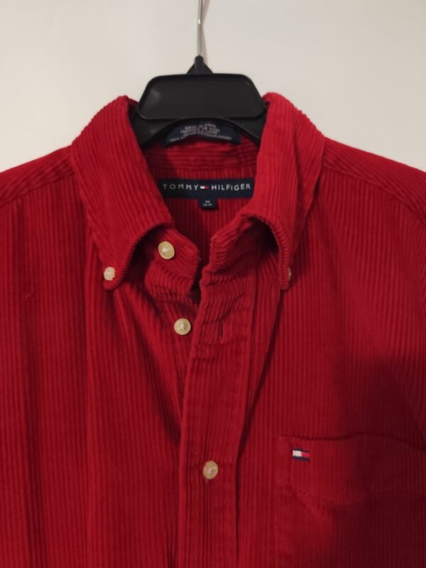 Tommy Hilfiger Suede Long Sleeve - M, Red - L: 70 - W: 58 - SL:63 - Image 3