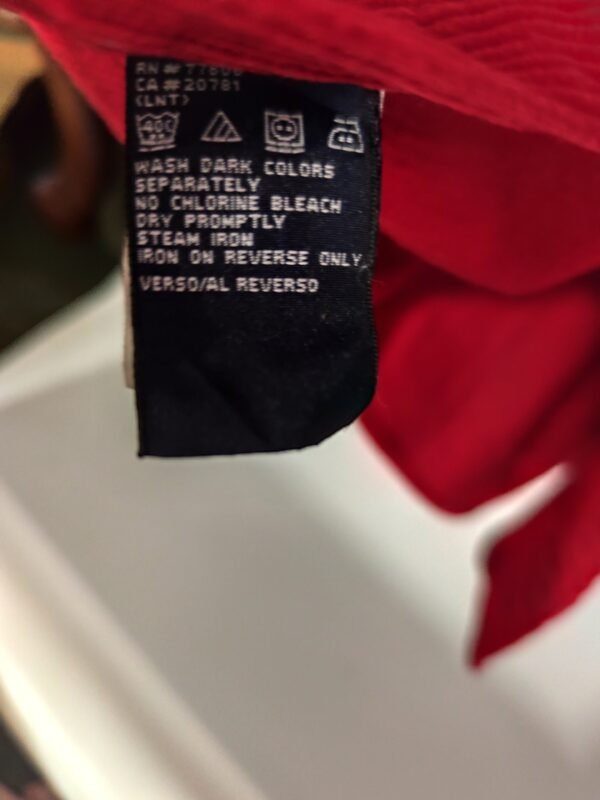 Tommy Hilfiger Suede Long Sleeve - M, Red - L: 70 - W: 58 - SL:63 - Image 4