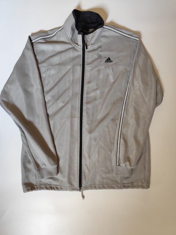 adidas Track Jacket White JD2019  - Size Large, Grey