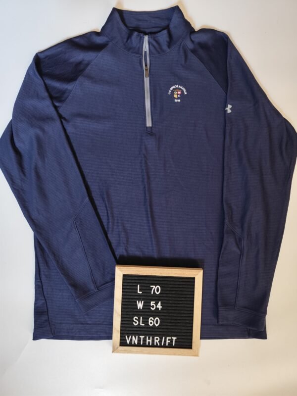 Under Armour Loose Fit Pullover Jacket  - Size Large, Blue - Image 2