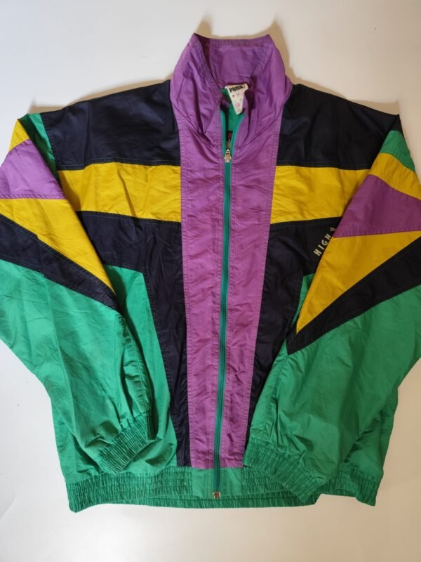Puma Top High Tech P.F.S Jacket  - Size Large, Green Puple Yellow Black