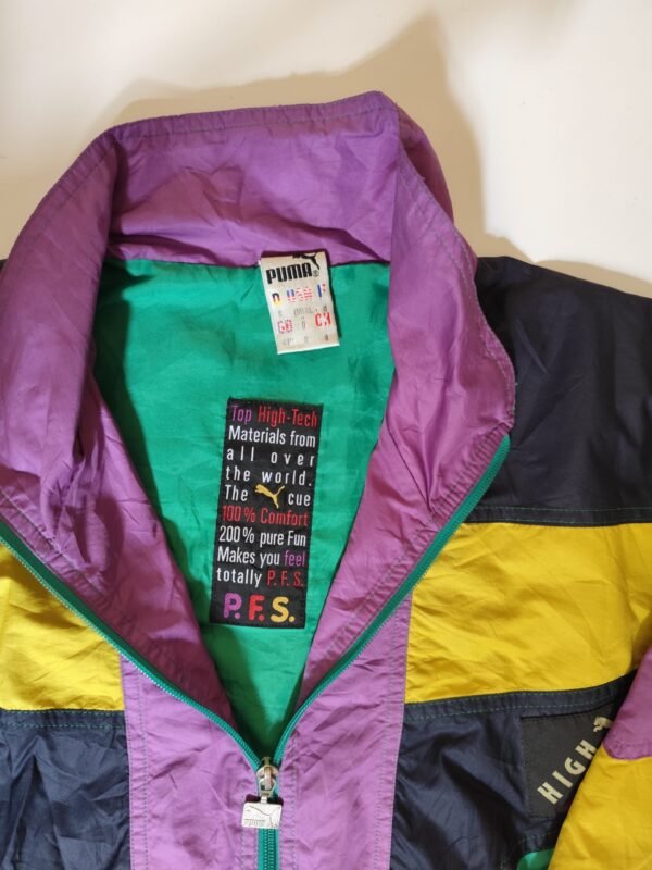 Puma Top High Tech P.F.S Jacket  - Size Large, Green Puple Yellow Black - Image 6