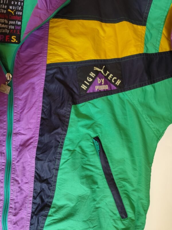 Puma Top High Tech P.F.S Jacket  - Size Large, Green Puple Yellow Black - Image 5