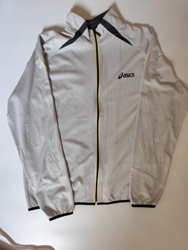 Asics Grey Windbreaker Jacket - Size Large, Grey