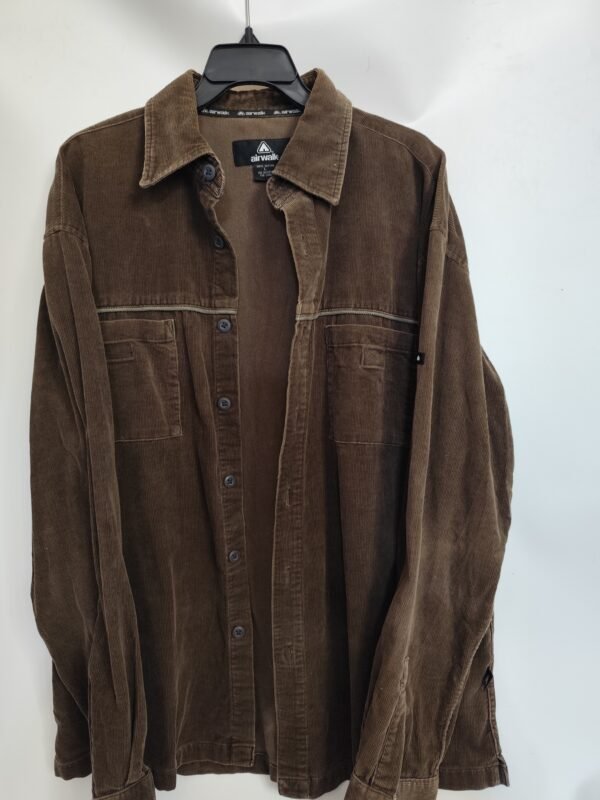 Airwalk 100% Cotton Suede Long Sleeve - M, Brown - L: 73 - W: 62 - SL:56