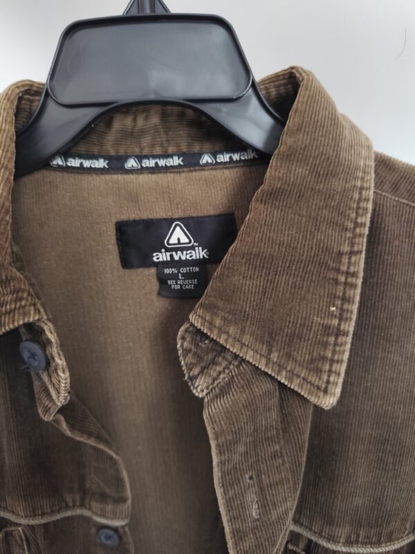 Airwalk 100% Cotton Suede Long Sleeve - M, Brown - L: 73 - W: 62 - SL:56 - Image 2