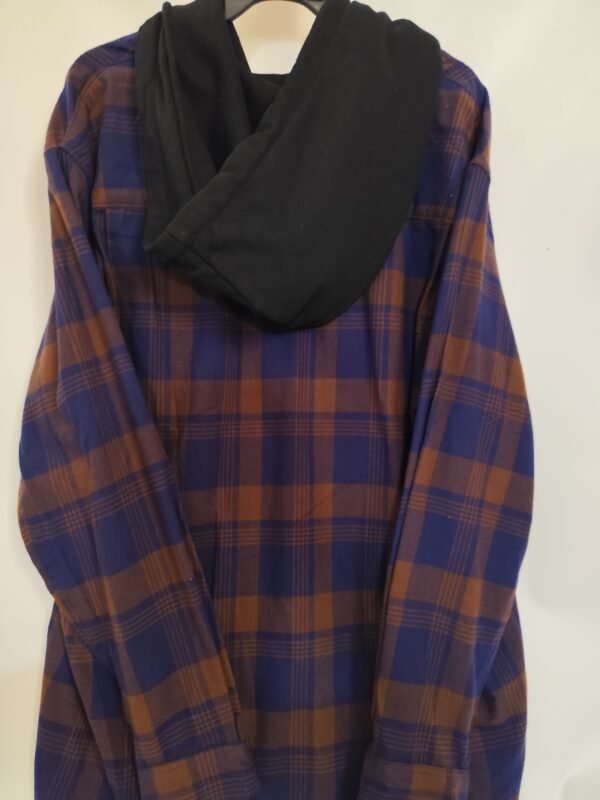 Ugiz Button Down Long Sleeve Hooded Flannel - 105, Multicolored - L: 70 - W: 59 - SL:60 - Image 2