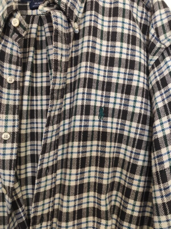Ralph Lauren Button Down Oxford Smart Flannel - XL, Multicolored - L: 89 - W: 77 - SL:67 - Image 3