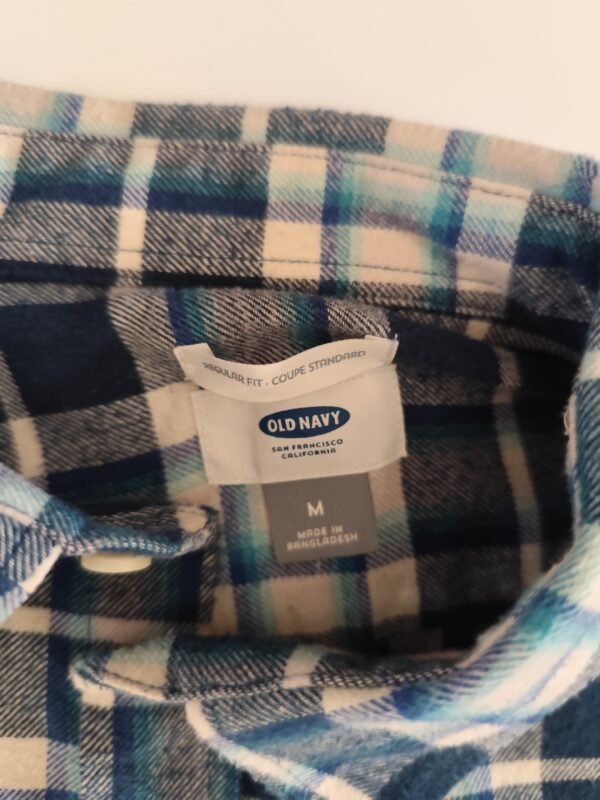 Old Navy Regular Fit Coupe Standard Long Sleeve Flannel - M, Multicolored - L: 75 - W: 55 - SL:64 - Image 5