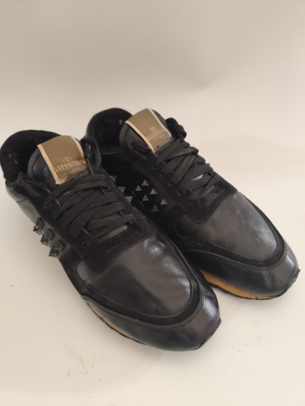 Valentino Garavani Leather Spikes on the Side Sneakers - Black, 42