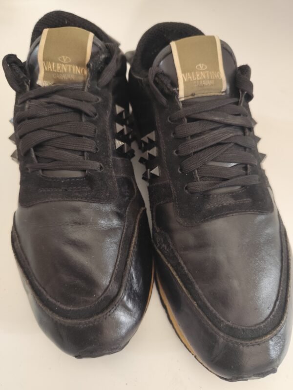 Valentino Garavani Leather Spikes on the Side Sneakers - Black, 42 - Image 2