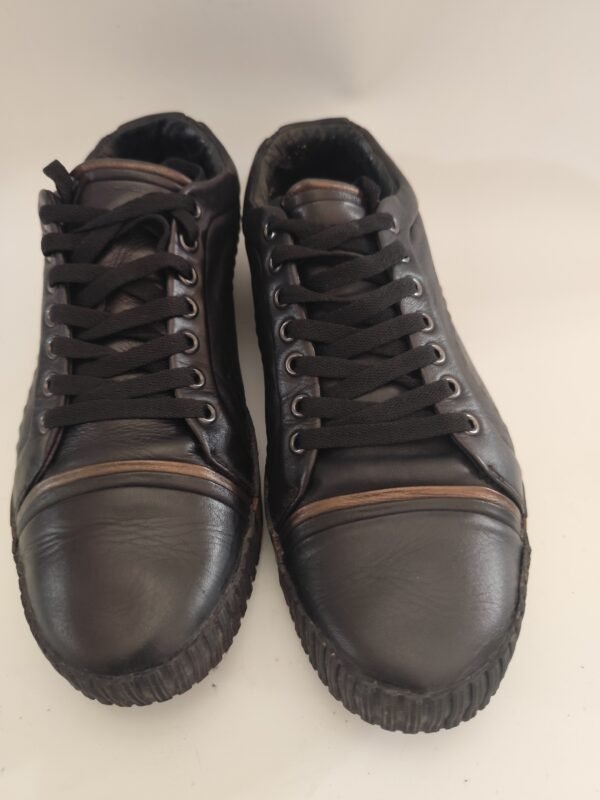 Puma x Alexander Mcqueen Leather Street Climb Low Top Sneakers - Black, 42 - Image 2