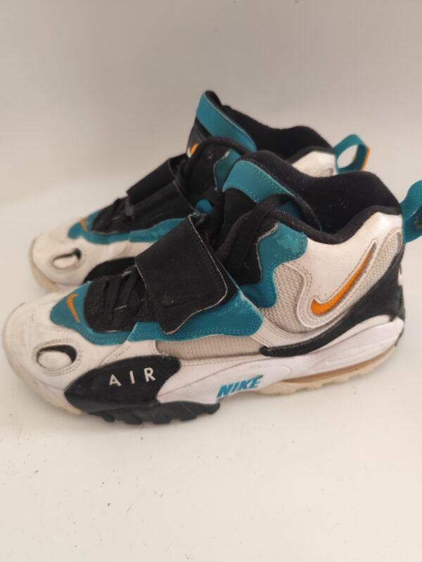 Nike High Top with Velcro Strap, Black, lue & White Sneakers - Multicolored, 44 - Image 4