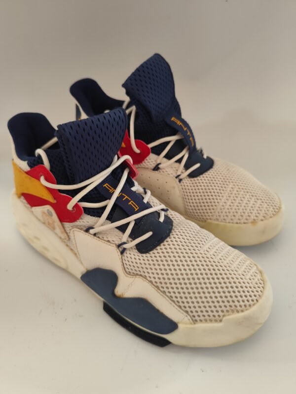 Anta White, Blue amd Red High Top Sneakers - Multicolored, 43