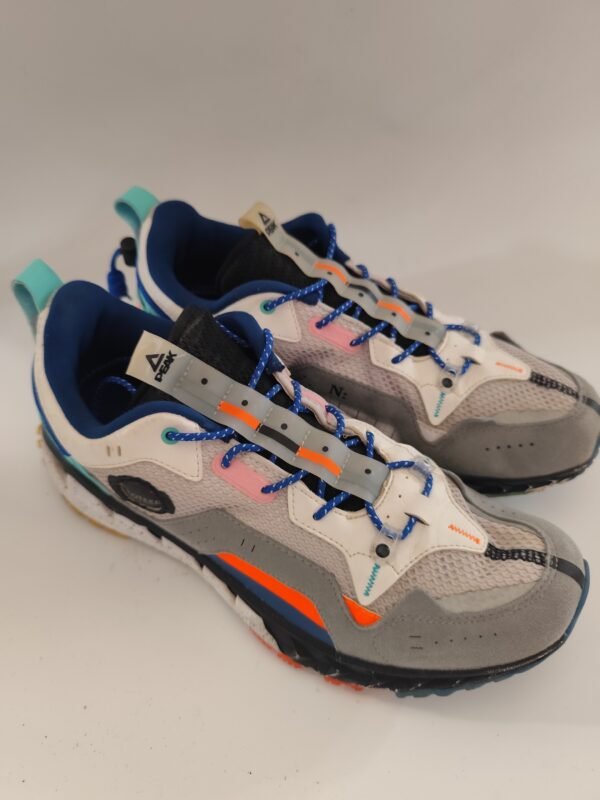 Peak Shock Absorption Non-Slip E03587G, White, Grey, Blue Sneakers - Multicolored, 44