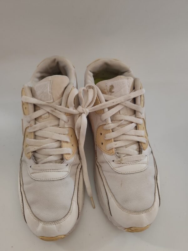 Nike Air Max 90 Essential Men's 537384 -111 Triple White Running Sneakers - White, 44.5 - Image 2