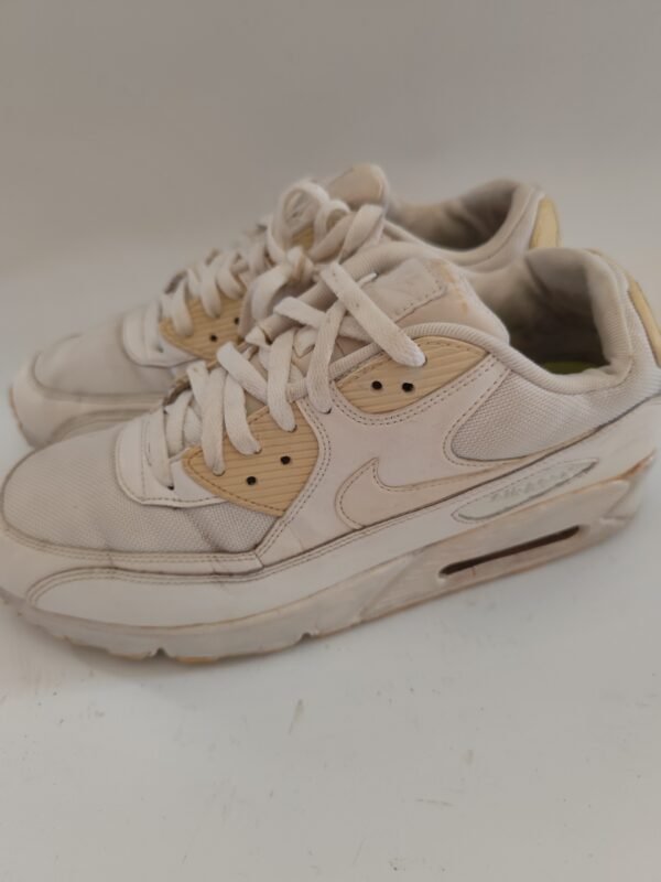 Nike Air Max 90 Essential Men's 537384 -111 Triple White Running Sneakers - White, 44.5 - Image 5