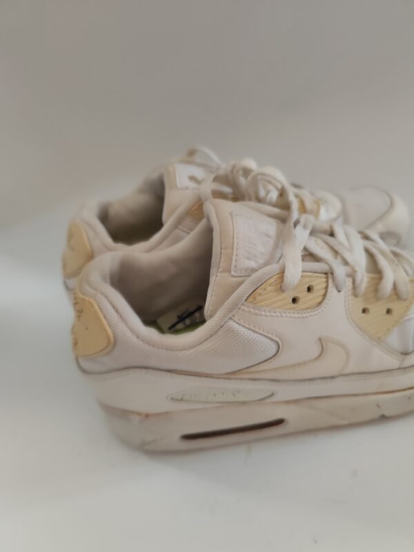 Nike Air Max 90 Essential Men's 537384 -111 Triple White Running Sneakers - White, 44.5 - Image 3