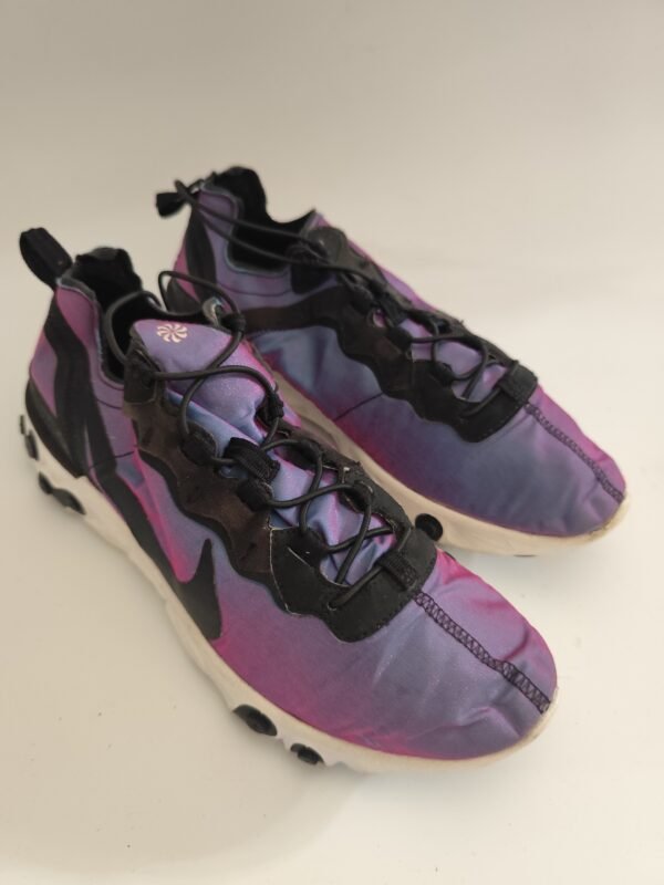Nike Men’s React Element 55 PRM SU19 BQ9241-002 Shoes Black/Black-Laser Fuchsia Sneakers - Purple, 44