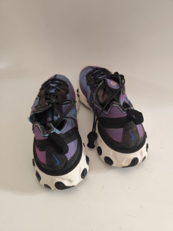 Nike Men’s React Element 55 PRM SU19 BQ9241-002 Shoes Black/Black-Laser Fuchsia Sneakers - Purple, 44 - Image 3