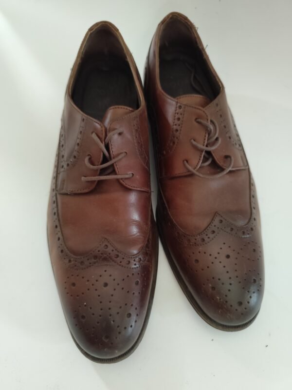 DFD Real Leather The Original Soda Hand Crafted Oxfor Shoes - Brown, 42 - Image 2