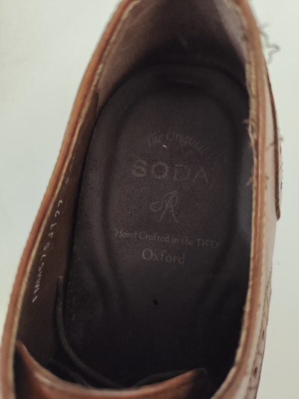 DFD Real Leather The Original Soda Hand Crafted Oxfor Shoes - Brown, 42 - Image 3