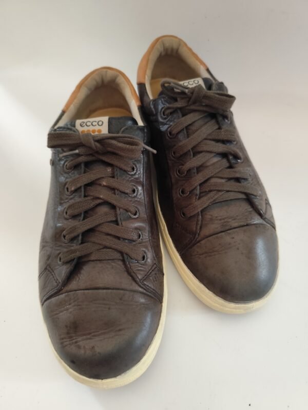 ecco Real Leather Xtra Width Shoes - Brown, 42 - Image 2