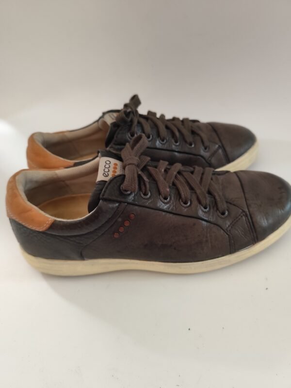 ecco Real Leather Xtra Width Shoes - Brown, 42 - Image 3