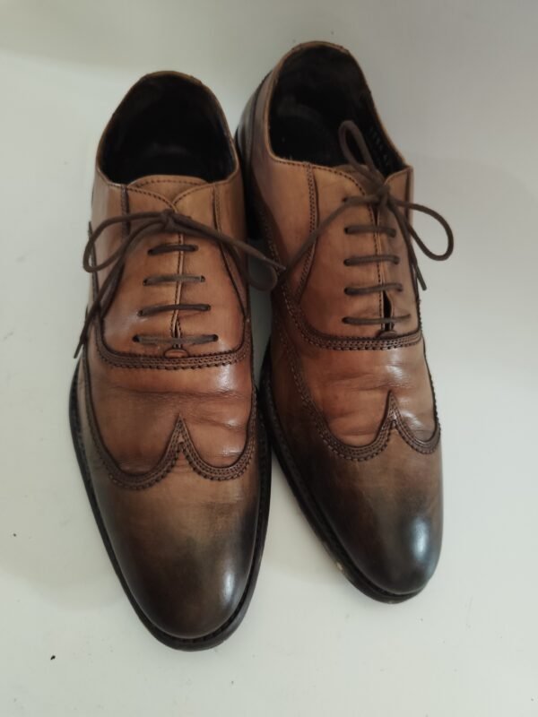 Lavora Zione Artigiana Real Leather Handcrafted in Italy Shoes - Brown, 42 - Image 2