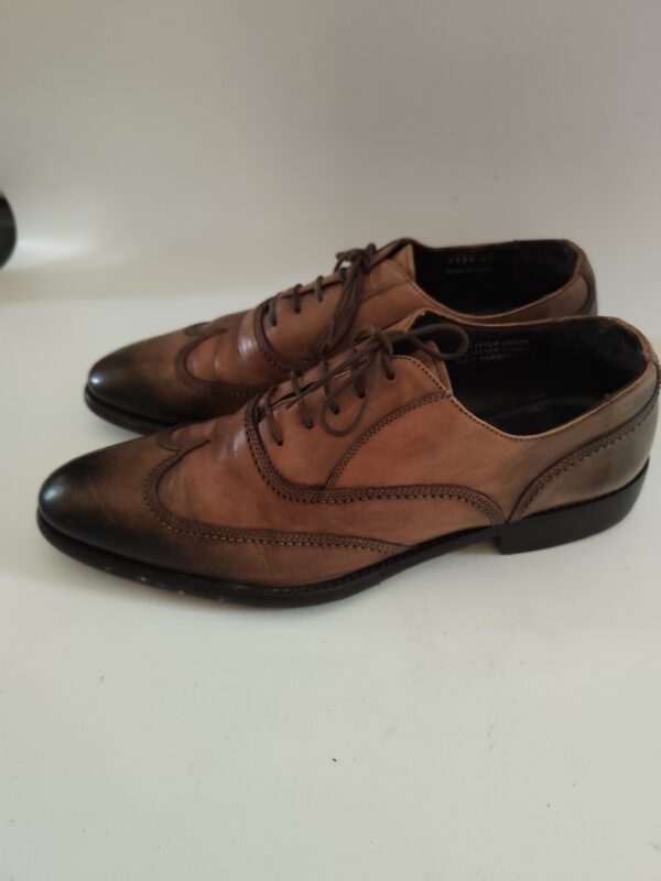 Lavora Zione Artigiana Real Leather Handcrafted in Italy Shoes - Brown, 42 - Image 4