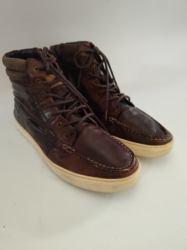 Shoopen Real Leather Boots Shoes - Brown, 42